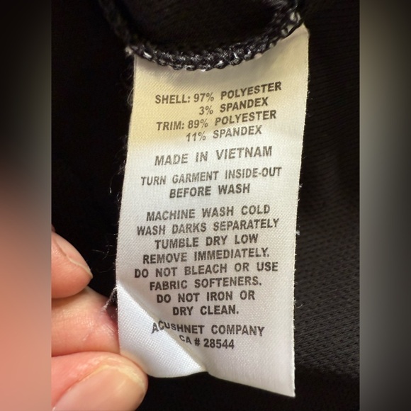 FJ FootJoy Men’s Black Mock Turtleneck Long Sleeve Shirt - Size Large - Picture 6 of 7